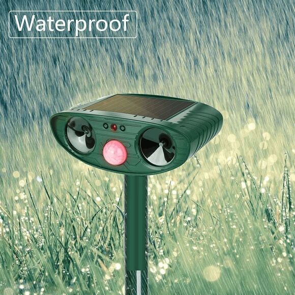 Ultrasonic Solar Power Animal Repellent Dog Car Deer Garden Tool - Picture 3 of 8
